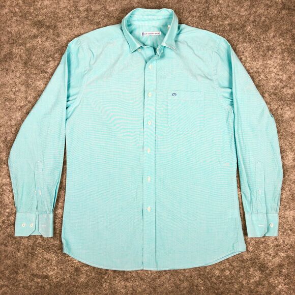 Southern Tide Other - Southern Tide Mens Button Down Shirt Medium Teal Green Long Sleeve Pocket Cotton